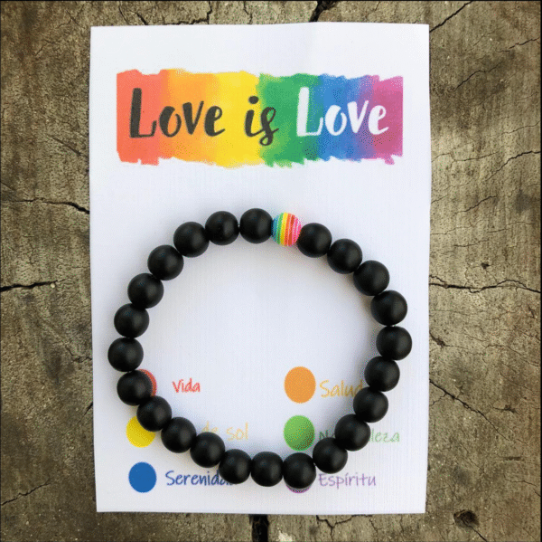 Pulsera de cuentas negras